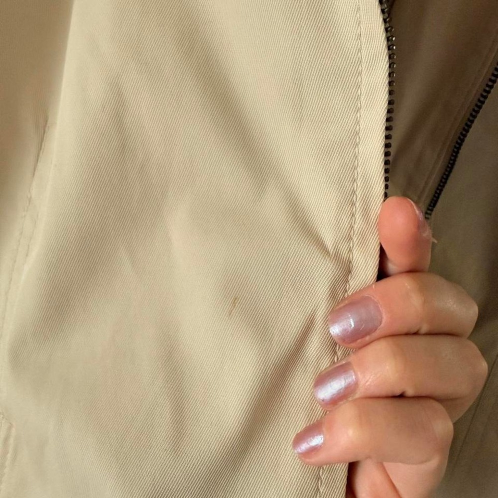 Work to Weekend Women's 14 Cream lightweight zip up jacket with collar - Picture 5 of 5